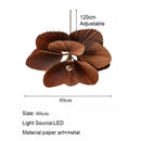 Japanese Retro LED Pendant Lights Coconut Leaf Shaped Chandeliers by Ljojo