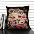 Ljojo Mermaid Linen Cushion Cover for Living Room Sofa Decoration