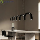 Ljojo Modern Metal LED Pendant Light Nordic M-Shaped Chandelier for Living Room Decor