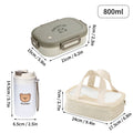 Ljojo 3-Compartment Bento Lunch Box: Leak-proof, Microwave Safe