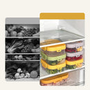 Ljojo 4 Grids Refrigerator Food Storage Box Kitchen Organizer