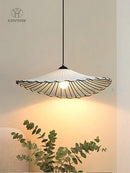 Japanese Style Fabric Pendant Lights Hand Knitted E27 Hanging Lamp for Bedroom - Ljojo
