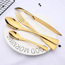 Ljojo 20-Piece Gold Stainless Steel Flatware Cutlery Set