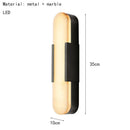 Ljojo Marble LED Wall Light in Copper Finish for Bedroom, Stair, Aisle, Dining Room & Parlor