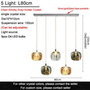 Nordic Luxury Glass LED Pendant Chandelier for Bedroom & Dining Room by Ljojo