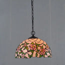 12-inch American-style Embankment Flower Chandelier: Tiffany Glass Lighting by Ljojo for Milk Tea Shop & Coffee Restaurant