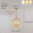 Ljojo Vintage Iron Pendant Light Modern Led Chandelier for Living Room Dining Bedroom Kitchen Island