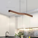 LED Pendant Lights Modern Walnut Wood Metal Chandeliers by Ljojo for Dining Table Home Decor