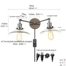 Ljojo 2-Light LED Wall Sconce with Pull Chain Switch for Coffee Bar, Bedroom, Bathroom