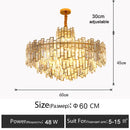 Ljojo Luxury Modern Gold Crystal LED Ceiling Light for Living Room Chandelier