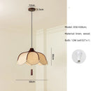 Chinese Style Wood E27 Led Fabric Pendant Lights Dining Room Chandelier Ljojo