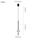 Ljojo Crystal Suspension Pendant Lights for Bedroom Dining Room - Vertical Hanging Lamp Lustre