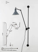 Ljojo Long-Barrel Rocker Rotating Wall Lamp for Bedroom and Living Room Reading Area