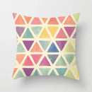 Geometric Nordic Cushion Cover in Yellow Red Blue for Sofa by Ljojo