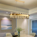 Ljojo Luxury Golden Crystal Round Ceiling Chandelier Light for Living Room