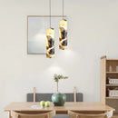LED Pendant Light Remote Dimming Natural Marble Hanging Lamp for Dining Room Kitchen by Ljojo