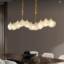 Ljojo Luxury Ginkgo Leaf Glass Pendant Light for Dining Room