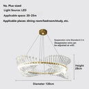 Nordic Modern Luxury Circle Chandelier Lighting Fixture for Bedroom Dining Living Room by Ljojo