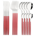 Ljojo 16-Piece Stainless Steel Cutlery Set Dinnerware Flatware Kitchen Tableware