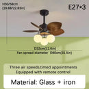 Ljojo Modern Scandinavian LED Blade Ceiling Fan Light with Remote Control for Living Dining Kitchen