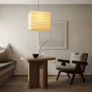 Ljojo Akari Rice Paper Cube Pendant Lamp - Modern Hanging Light for Living Room & Bedroom