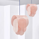 LED Modern Pink Hollow Restaurant Pendant Lights Minimalist Dinning Art Hanging Lamp Ljojo