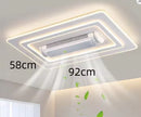 Modern Acrylic LED Ceiling Fan Light | Invisible Blades | Home Decor Lighting by Ljojo