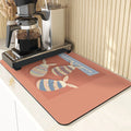 Easter Rabbit Print Kitchen Drying Mat Set by Ljojo