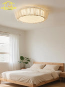 French Design Cream Wind LED Ceiling Light Modern Medieval Fabric Art Decorative Lamp Ljojo