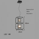 Modern Minimalist LED Pendant Light Fixture Glass Chandelier Kitchen Dining Room Designer Home Decor - Ljojo