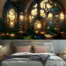 Ljojo Magic Book House Tapestry Wall Art - Bohemian Hippie Home Decoration