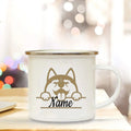 Enamel Dog Mom Custom Mug - Ljojo Dog Lovers Tea Cup Best Gift