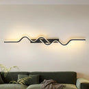 LED Wall Sconce Light 80/100CM Long Strip Bedroom Decor Irregular Black Lamp Ljojo