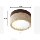 Wabi Sabi Yellow Travertine LED Ceiling Light for Home Decor by Ljojo