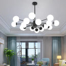Ljojo Modern Luxurious Glass LED Chandelier - Nordic Style Indoor Lighting for Living Room, Bedroom
