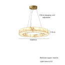 Alabaster Round Marble Chandelier: Luxury LED Hanging Lamps for Living Room by Ljojo