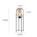 Nordic Style Smoke-Gray Glass Floor Lamp Industrial Indoor Lighting for Living Room Bedroom by Ljojo