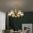 High Brightness LED Glass Chandelier - Modern Floral Pendant Light for Luxury Home Decor
