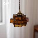 Japanese Style Retro Handmade Chandelier Glass Chandelier for Home Bar by Ljojo.
