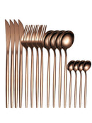 Ljojo 16-Piece Gold Cutlery Set Stainless Steel Tableware Kit