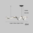 Ljojo Matte Black LED Chandeliers for Dining Room, Kitchen, and Bar - Modern Indoor Pendant Lighting