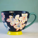 Hand-painted Ceramic Oatmeal Mug, Large Capacity Tea & Coffee Cup by Ljojo