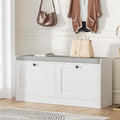 Ljojo™ Shoe Storage Bench with Padded Seat & Two Flip Drawers