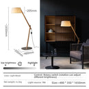 LED Floor Lamp Wabi-sabi Standing Wood Chandelier Light for Bedroom by Ljojo