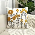Boho Floral Tufted Cotton Throw Pillow Cover for Couch and Bed by Ljojo