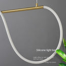 Nordic Hose Led Pendant Lights Dimmable Gold Minimalist Decor Hanging Lamp Ljojo