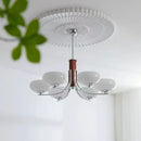 Ljojo Medieval Glass Chandelier Retro Pendant Light Bauhaus Vintage Ceiling Lamp French Suspension