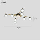 Ljojo Modern Black LED Chandelier Ceiling Light Fixture for Home Decor Living Room Dining