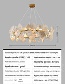 Ljojo Luxury Lotus Leaf Chandelier: Elegant Lighting for Home, Hotel, and Dining Area