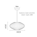 Designer Silk Pendant Lamp: Elegant Living Room Lighting by Ljojo